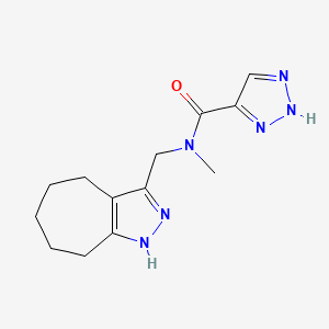 molecular formula C13H18N6O B5295185 N-(1,4,5,6,7,8-hexahydrocyclohepta[c]pyrazol-3-ylmethyl)-N-methyl-1H-1,2,3-triazole-5-carboxamide 