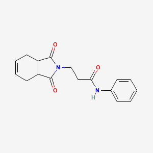 molecular formula C17H18N2O3 B5295192 3-(1,3-dioxo-1,3,3a,4,7,7a-hexahydro-2H-isoindol-2-yl)-N-phenylpropanamide 