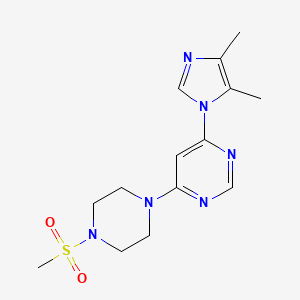 molecular formula C14H20N6O2S B5295204 4-(4,5-dimethyl-1H-imidazol-1-yl)-6-[4-(methylsulfonyl)-1-piperazinyl]pyrimidine 