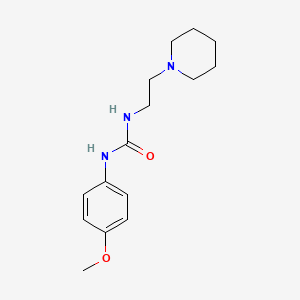 molecular formula C15H23N3O2 B5295221 N-(4-methoxyphenyl)-N'-[2-(1-piperidinyl)ethyl]urea 
