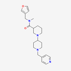 molecular formula C23H32N4O2 B5295227 N-(3-furylmethyl)-N-methyl-1'-(pyridin-4-ylmethyl)-1,4'-bipiperidine-3-carboxamide 