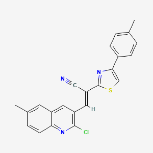 molecular formula C23H16ClN3S B5295231 3-(2-chloro-6-methyl-3-quinolinyl)-2-[4-(4-methylphenyl)-1,3-thiazol-2-yl]acrylonitrile 