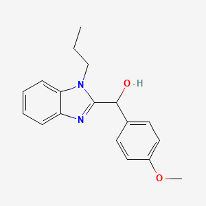 molecular formula C18H20N2O2 B5295244 (4-methoxyphenyl)(1-propyl-1H-benzimidazol-2-yl)methanol 