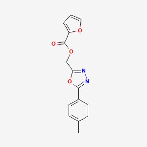 molecular formula C15H12N2O4 B5295251 [5-(4-methylphenyl)-1,3,4-oxadiazol-2-yl]methyl 2-furoate 