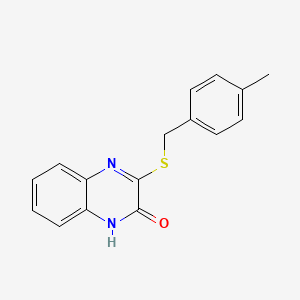 molecular formula C16H14N2OS B5295266 3-[(4-methylbenzyl)thio]-2(1H)-quinoxalinone 