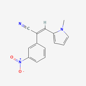 molecular formula C14H11N3O2 B5295271 3-(1-methyl-1H-pyrrol-2-yl)-2-(3-nitrophenyl)acrylonitrile 