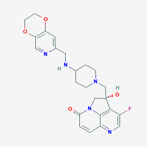 (S)-4-((4-(((2,3-Dihydro-[1,4]dioxino[2,3-C]pyridin-7-Yl)methyl)amino)piperidin-1-Yl)methyl)-3-Fluoro-4-Hydroxy-4h-Pyrrolo[3,2,1-De][1,5]naphthyridin-7(5h)-One