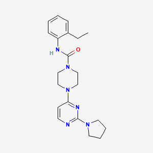 molecular formula C21H28N6O B5295287 N-(2-ethylphenyl)-4-[2-(1-pyrrolidinyl)-4-pyrimidinyl]-1-piperazinecarboxamide 