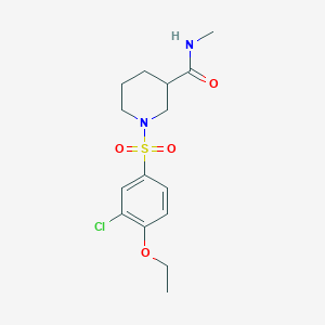 molecular formula C15H21ClN2O4S B5295292 1-[(3-chloro-4-ethoxyphenyl)sulfonyl]-N-methylpiperidine-3-carboxamide 