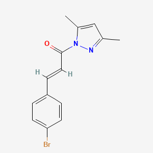 molecular formula C14H13BrN2O B5295300 1-[3-(4-bromophenyl)acryloyl]-3,5-dimethyl-1H-pyrazole 