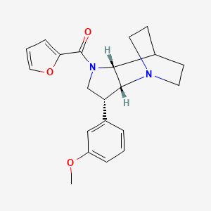 molecular formula C21H24N2O3 B5295307 (3R*,3aR*,7aR*)-1-(2-furoyl)-3-(3-methoxyphenyl)octahydro-4,7-ethanopyrrolo[3,2-b]pyridine 