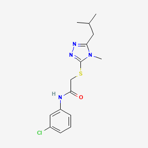 molecular formula C15H19ClN4OS B5295311 N-(3-chlorophenyl)-2-[(5-isobutyl-4-methyl-4H-1,2,4-triazol-3-yl)thio]acetamide 