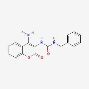 molecular formula C18H17N3O3 B5295319 N-benzyl-N'-[4-(methylamino)-2-oxo-2H-chromen-3-yl]urea 