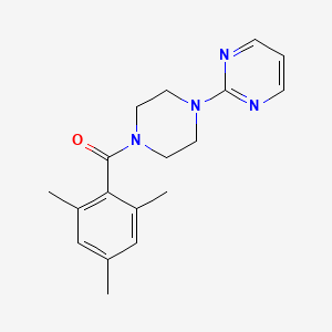 molecular formula C18H22N4O B5295334 2-[4-(mesitylcarbonyl)-1-piperazinyl]pyrimidine 