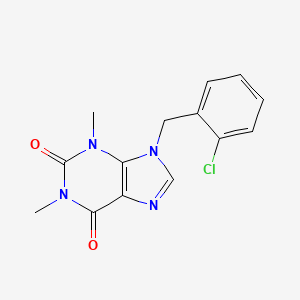 molecular formula C14H13ClN4O2 B5295335 9-(2-chlorobenzyl)-1,3-dimethyl-3,9-dihydro-1H-purine-2,6-dione 