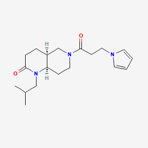 molecular formula C19H29N3O2 B5295339 (4aS*,8aR*)-1-isobutyl-6-[3-(1H-pyrrol-1-yl)propanoyl]octahydro-1,6-naphthyridin-2(1H)-one 