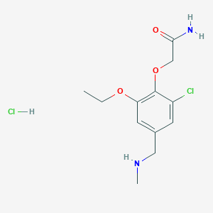 molecular formula C12H18Cl2N2O3 B5295365 2-{2-chloro-6-ethoxy-4-[(methylamino)methyl]phenoxy}acetamide hydrochloride 