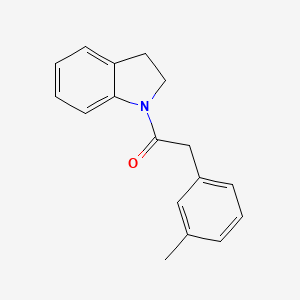 molecular formula C17H17NO B5295373 1-[(3-methylphenyl)acetyl]indoline 