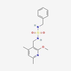 molecular formula C16H21N3O3S B5295378 N-benzyl-N'-[(2-methoxy-4,6-dimethylpyridin-3-yl)methyl]sulfamide 