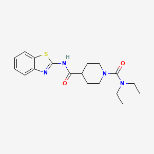 molecular formula C18H24N4O2S B5295388 N~4~-1,3-benzothiazol-2-yl-N~1~,N~1~-diethyl-1,4-piperidinedicarboxamide 