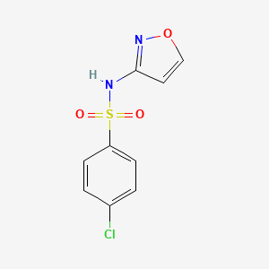 molecular formula C9H7ClN2O3S B5295392 4-chloro-N-3-isoxazolylbenzenesulfonamide 