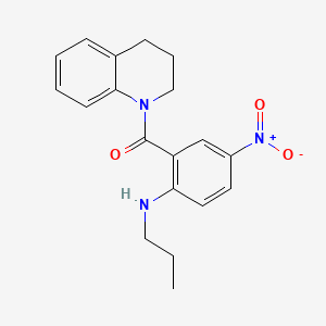 molecular formula C19H21N3O3 B5295436 2-(3,4-dihydro-1(2H)-quinolinylcarbonyl)-4-nitro-N-propylaniline 