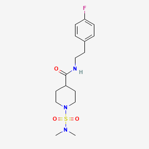 molecular formula C16H24FN3O3S B5295466 1-[(dimethylamino)sulfonyl]-N-[2-(4-fluorophenyl)ethyl]-4-piperidinecarboxamide 