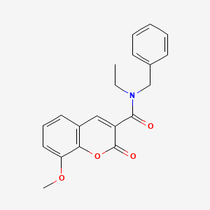 molecular formula C20H19NO4 B5295482 N-benzyl-N-ethyl-8-methoxy-2-oxo-2H-chromene-3-carboxamide 