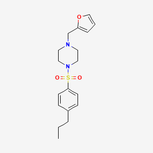 molecular formula C18H24N2O3S B5295526 1-(2-furylmethyl)-4-[(4-propylphenyl)sulfonyl]piperazine 