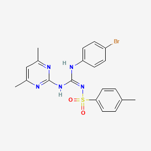 molecular formula C20H20BrN5O2S B5295531 N-{[(4-bromophenyl)amino][(4,6-dimethyl-2-pyrimidinyl)amino]methylene}-4-methylbenzenesulfonamide 