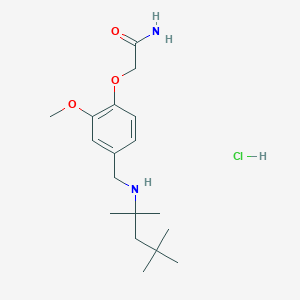 molecular formula C18H31ClN2O3 B5295536 2-(2-methoxy-4-{[(1,1,3,3-tetramethylbutyl)amino]methyl}phenoxy)acetamide hydrochloride 