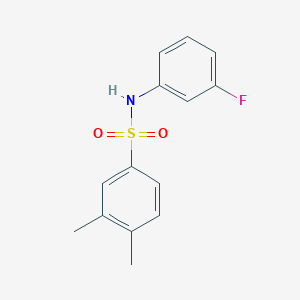 molecular formula C14H14FNO2S B5295579 N-(3-fluorophenyl)-3,4-dimethylbenzenesulfonamide 