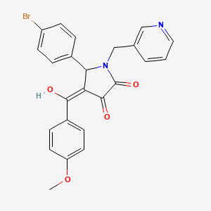 molecular formula C24H19BrN2O4 B5295598 5-(4-bromophenyl)-3-hydroxy-4-(4-methoxybenzoyl)-1-(3-pyridinylmethyl)-1,5-dihydro-2H-pyrrol-2-one CAS No. 371129-26-9