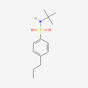 molecular formula C13H21NO2S B5295601 N-(tert-butyl)-4-propylbenzenesulfonamide 