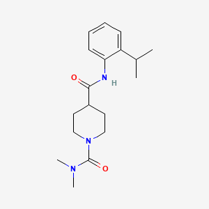 molecular formula C18H27N3O2 B5295602 N~4~-(2-isopropylphenyl)-N~1~,N~1~-dimethyl-1,4-piperidinedicarboxamide 