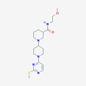 molecular formula C19H31N5O2S B5295611 N-(2-methoxyethyl)-1'-[2-(methylthio)pyrimidin-4-yl]-1,4'-bipiperidine-3-carboxamide 