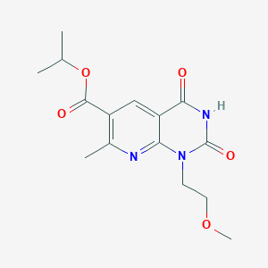 molecular formula C15H19N3O5 B5295625 isopropyl 1-(2-methoxyethyl)-7-methyl-2,4-dioxo-1,2,3,4-tetrahydropyrido[2,3-d]pyrimidine-6-carboxylate 