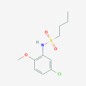 molecular formula C11H16ClNO3S B5295635 N-(5-chloro-2-methoxyphenyl)-1-butanesulfonamide 