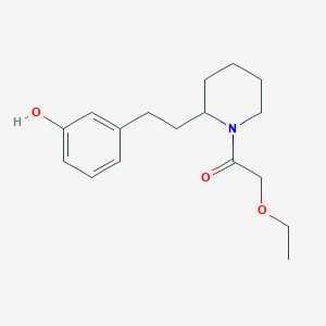 molecular formula C17H25NO3 B5295658 3-{2-[1-(ethoxyacetyl)piperidin-2-yl]ethyl}phenol 