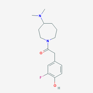 molecular formula C16H23FN2O2 B5295666 4-{2-[4-(dimethylamino)-1-azepanyl]-2-oxoethyl}-2-fluorophenol 