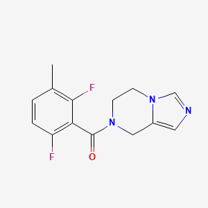 molecular formula C14H13F2N3O B5295672 7-(2,6-difluoro-3-methylbenzoyl)-5,6,7,8-tetrahydroimidazo[1,5-a]pyrazine 