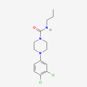molecular formula C14H19Cl2N3O B5295687 4-(3,4-dichlorophenyl)-N-propyl-1-piperazinecarboxamide 