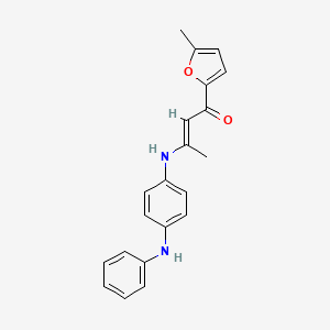 molecular formula C21H20N2O2 B5295739 3-[(4-anilinophenyl)amino]-1-(5-methyl-2-furyl)-2-buten-1-one 
