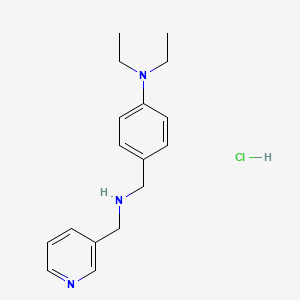 molecular formula C17H24ClN3 B5295762 N,N-diethyl-4-{[(3-pyridinylmethyl)amino]methyl}aniline hydrochloride 