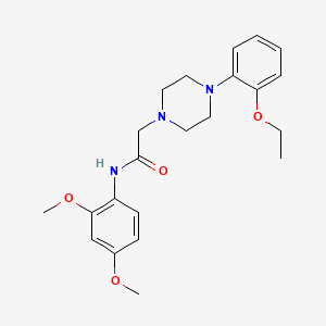 molecular formula C22H29N3O4 B5295768 N-(2,4-dimethoxyphenyl)-2-[4-(2-ethoxyphenyl)-1-piperazinyl]acetamide 