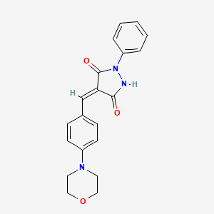 molecular formula C20H19N3O3 B5295772 5-hydroxy-4-[4-(4-morpholinyl)benzylidene]-2-phenyl-2,4-dihydro-3H-pyrazol-3-one 
