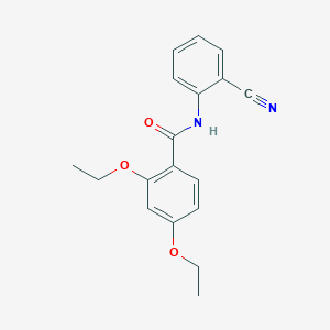 molecular formula C18H18N2O3 B5295778 N-(2-cyanophenyl)-2,4-diethoxybenzamide 