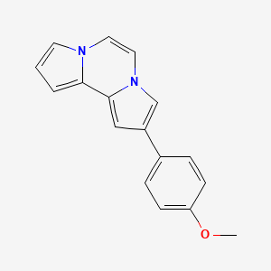 molecular formula C17H14N2O B5295795 2-(4-methoxyphenyl)dipyrrolo[1,2-a:2',1'-c]pyrazine 