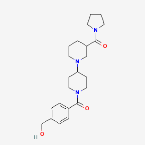molecular formula C23H33N3O3 B5295822 (4-{[3-(pyrrolidin-1-ylcarbonyl)-1,4'-bipiperidin-1'-yl]carbonyl}phenyl)methanol 