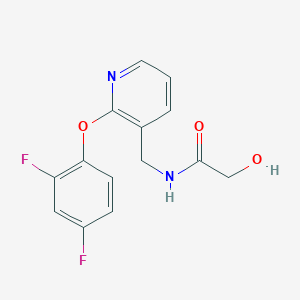 molecular formula C14H12F2N2O3 B5295832 N-{[2-(2,4-difluorophenoxy)pyridin-3-yl]methyl}-2-hydroxyacetamide 